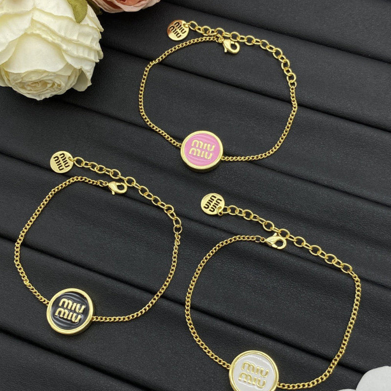 Miu Miu Logo Chain Bracelet Trio

