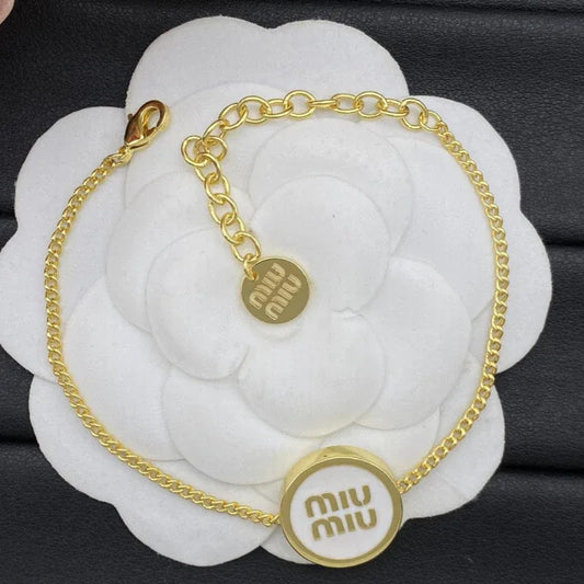 miumiu round enamel women's bracelet - JIMMY JEWELRY 01