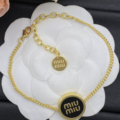 Miu Miu Branded Charm Bracelets in Three Colors

