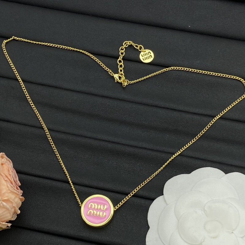 Authentic Miu Miu Enamel Disc Necklaces

