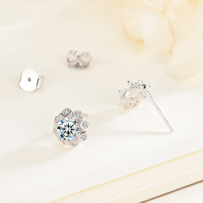 Modern Art Deco Stud Earrings

