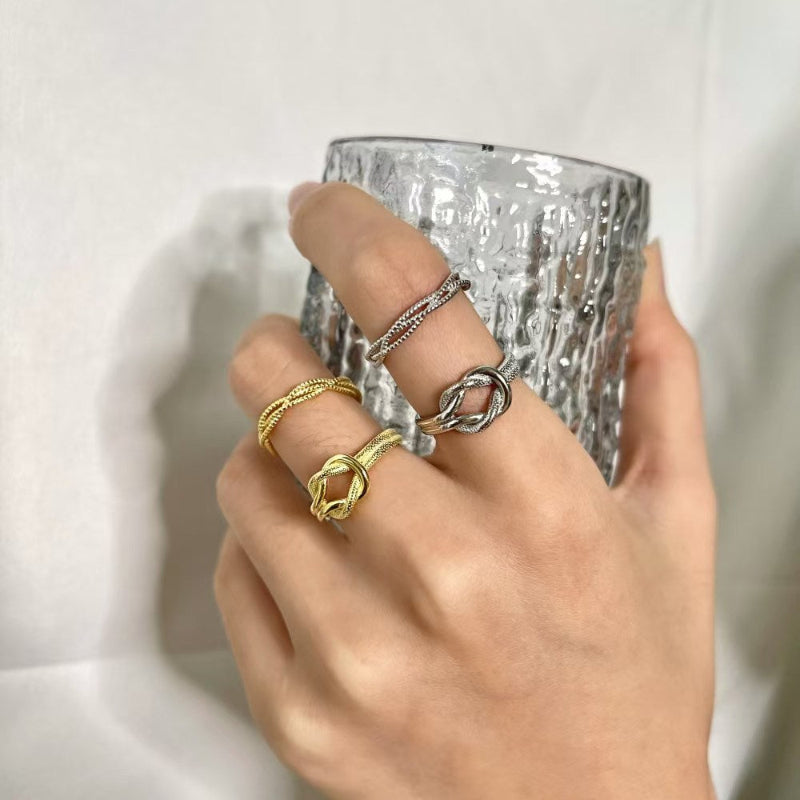 Rustic Knot Adjustable Ring

