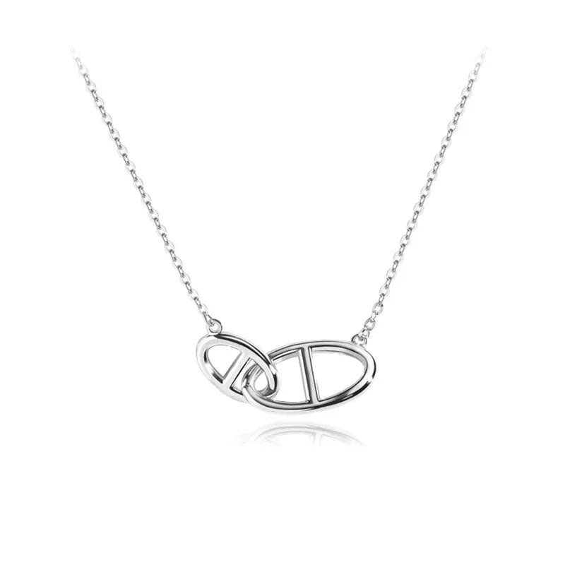 Nala Pig Nose Necklace S925 Silver | 18K Gold Plated | JIMMY JEWELRY
