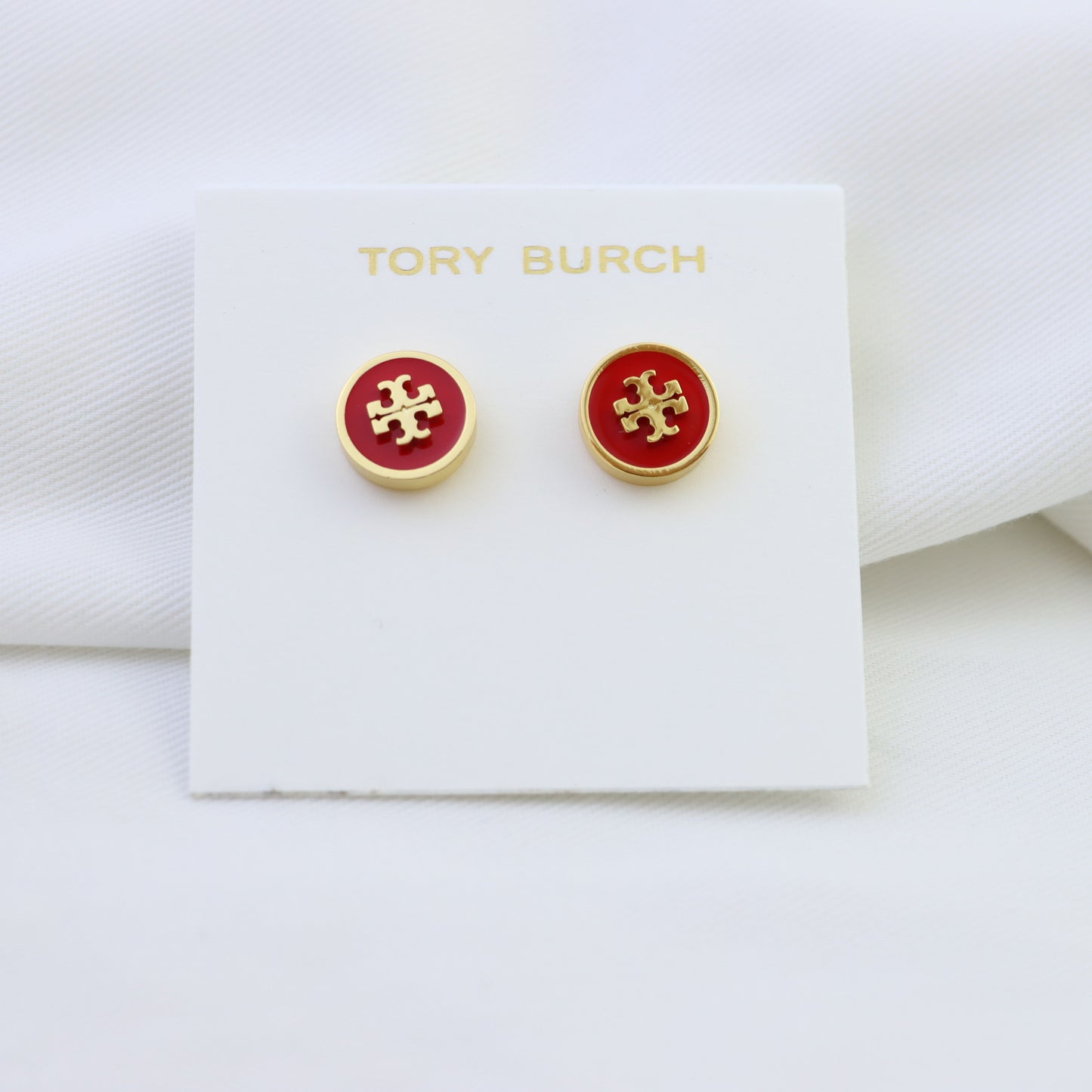 Minimalist Enamel Coin Stud Earrings