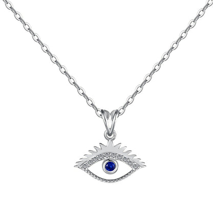 Simple Silver Eye with Blue Center

