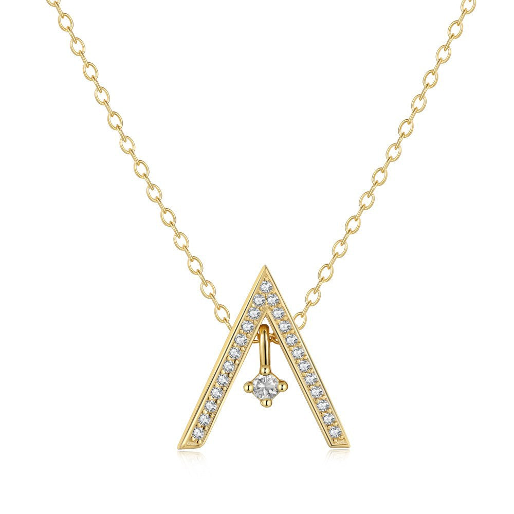 Statement Gemstone Triangle Necklace