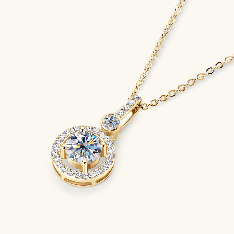 Eye-Catching 21mm Long Moissanite Pendant

