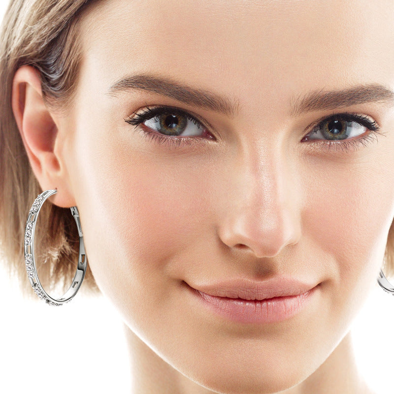 Timeless 925 Silver Moissanite Cascading Hoops

