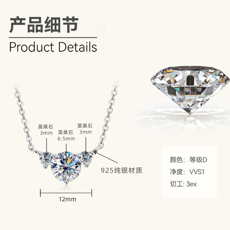 Celebration Moissanite Trilogy Necklace

