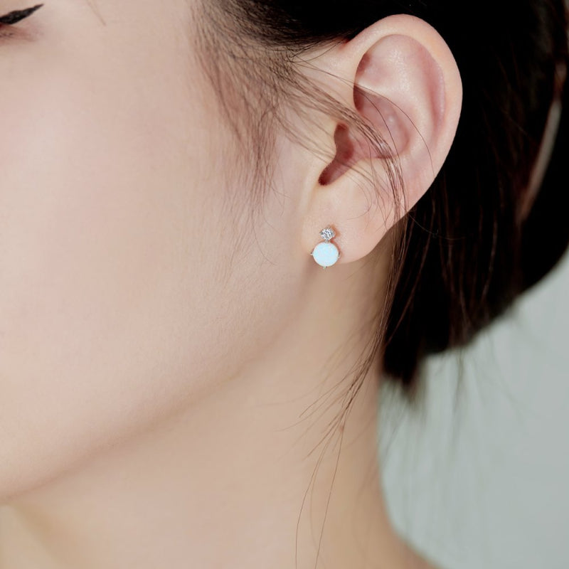 Celestial Opal Stud Earrings

