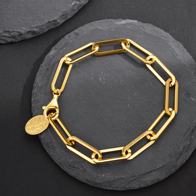 Faith Inspired Gold Link Bracelet

