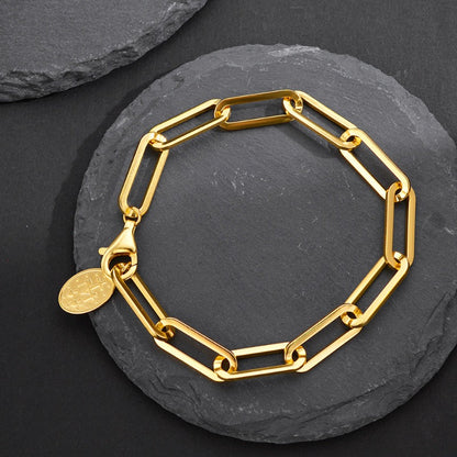 Faith Inspired Gold Link Bracelet

