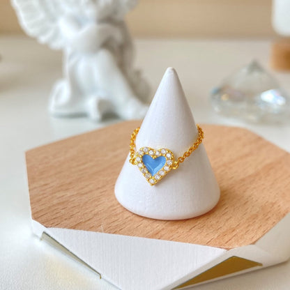 love heart bracelet gold