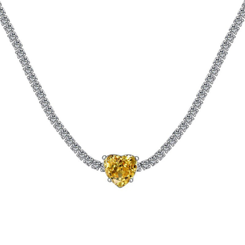 Contemporary Cubic Zirconia Tennis Necklace