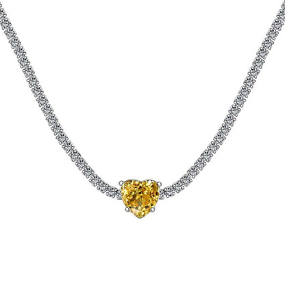 Contemporary Cubic Zirconia Tennis Necklace