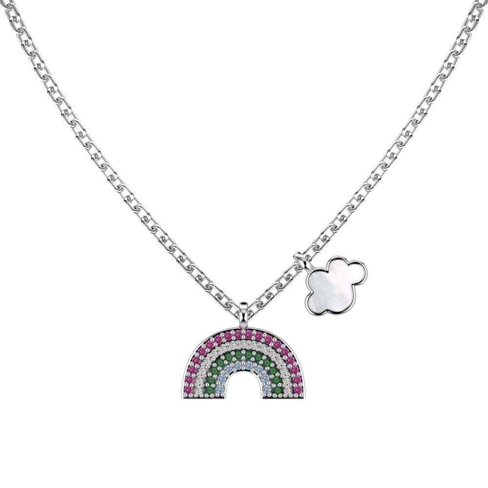 Modern Rainbow Pendant Necklace