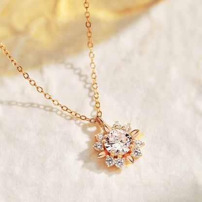 Rose Gold and Diamond Simulant Cluster

