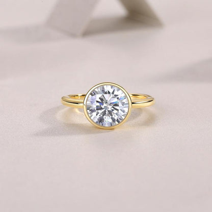 Elegant Yellow Gold Moissanite Engagement Ring

