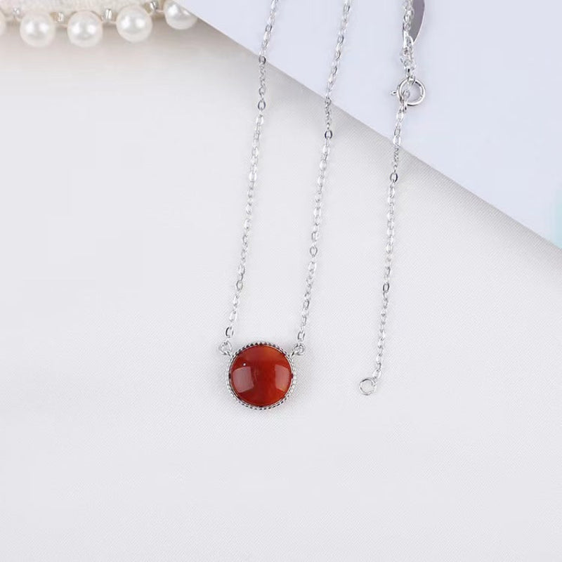 onyx necklace silver