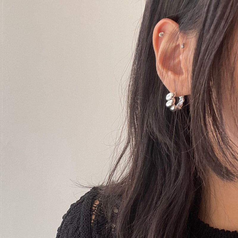 Voluminous Twisted Hoop Earrings

