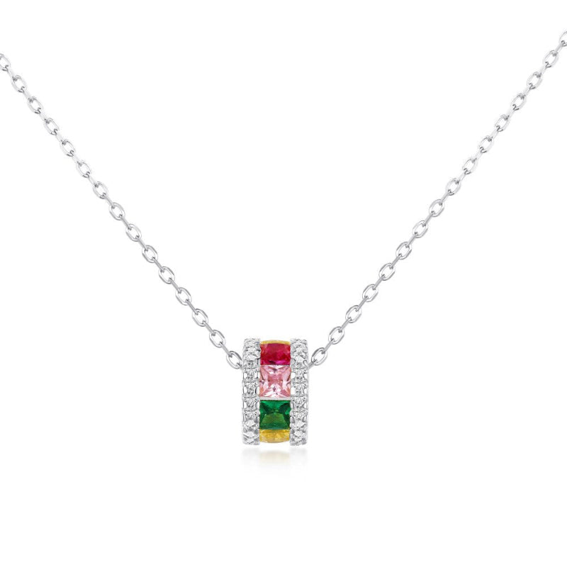 Delicate Gold Band with Colored Stones

