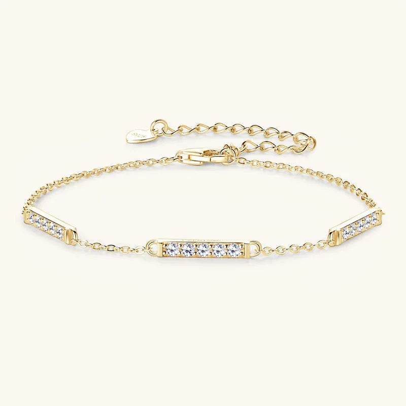 Moissanite Bar Bracelet - JIMMY JEWELRY 01
