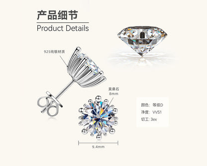 Silver Crown Earrings
