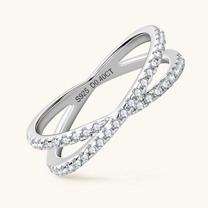 0.40CTW Moissanite Pave Ring