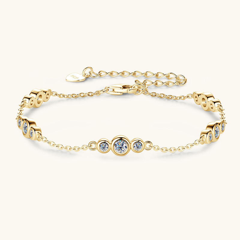 Sparkling Moissanite Station Bracelet