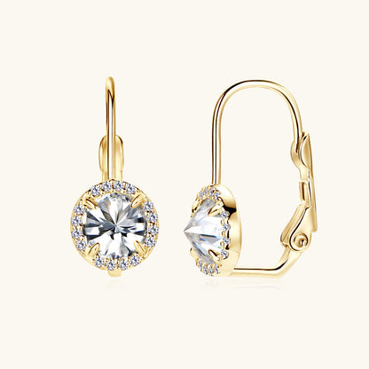 gold moissanite earrings