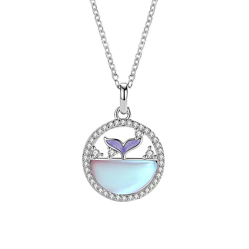 whale tail pendant sterling silver