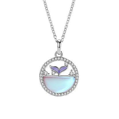 whale tail pendant sterling silver