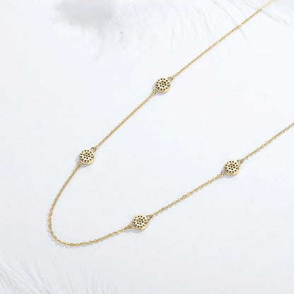 Gold Satellite Chain with Evil Eye Charms

