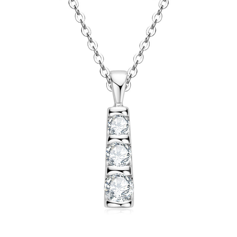 Vertical Bar Moissanite Necklace