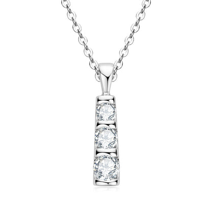 Vertical Bar Moissanite Necklace