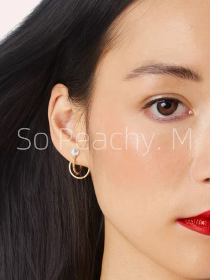Tory Burch Gold-Tone Asymmetrical Metal Earrings