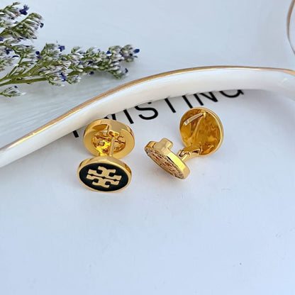 Tory Burch Enamel Rhinestone Reversible Earrings