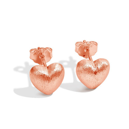 love heart stud earrings