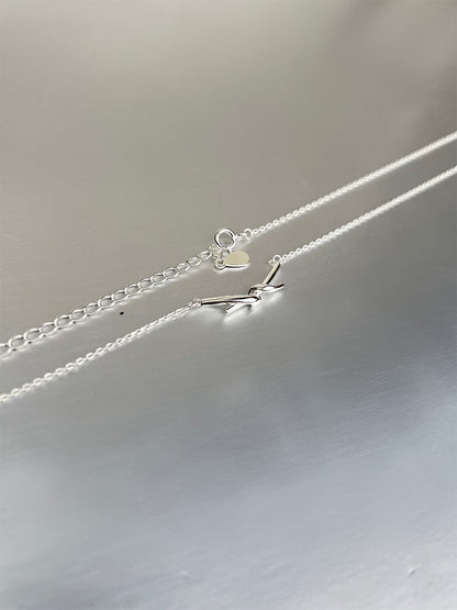 S925 Sterling Silver Rope Knot Pendant Necklace