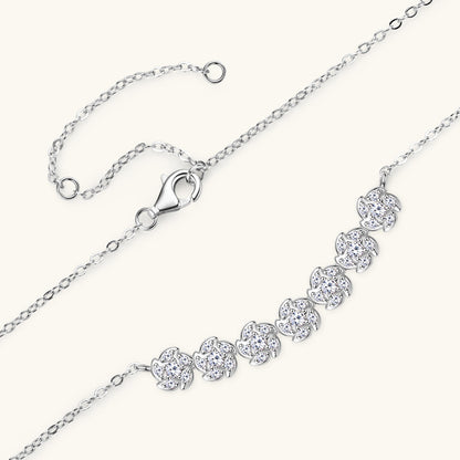 Sparkling Moissanite Cluster Necklace