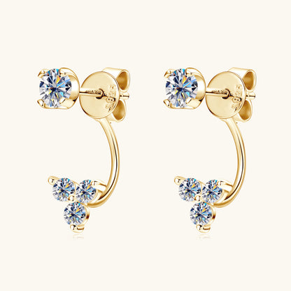 Sterling Silver Moissanite Dangle Earrings