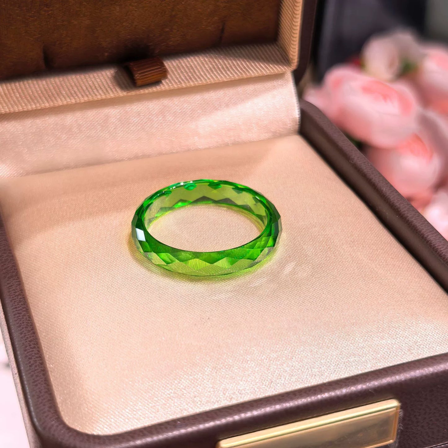 Lab Grown Diamond Band Wedding Ring Tsavorite Green | JIMMY JEWELRY