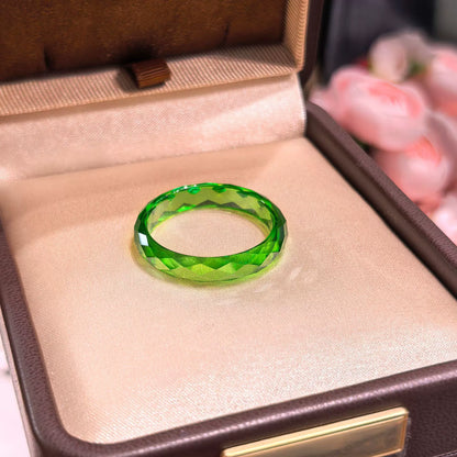 Lab Grown Diamond Band Wedding Ring Tsavorite Green | JIMMY JEWELRY