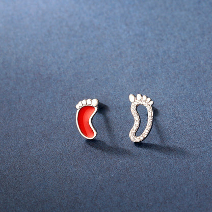 Foot Feet Stud Earrings