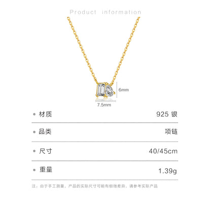 Toi et Moi Zircon Pendant Necklace