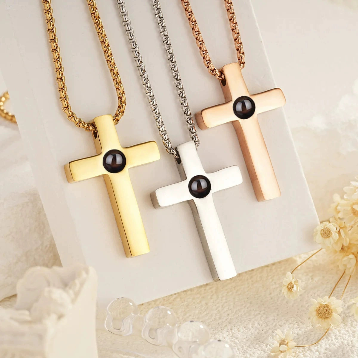 projection necklace for men-stainless