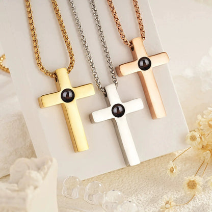 projection necklace for men-stainless