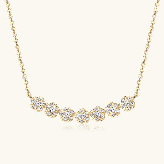 Sparkling Moissanite Cluster Necklace