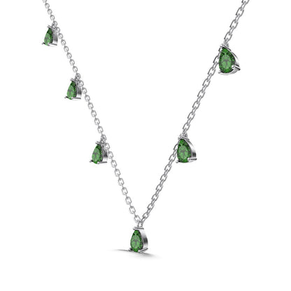 Tassels Pear-shape 5A Cubic Zirconia Pendant Necklace