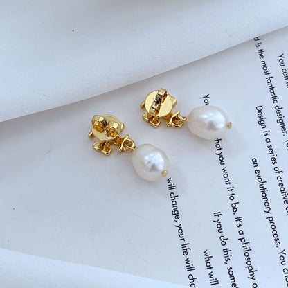 Tory Burch Crystal Pearl Drop Earrings For Women